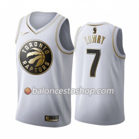 Camiseta Hombre NBA Toronto Raptors Kyle Lowry 7 2019-20 Nike Blanco Golden Edition Swingman